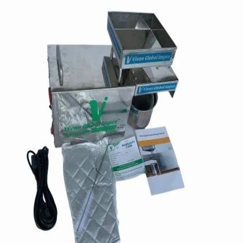 Mustard Oil Making Machine - Steel, 570x270x310 mm, Silver | 0.5 H.P. Automatic Expeller, 240 Volt