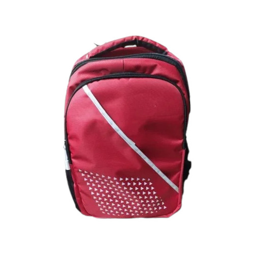Red Nylon School Bag