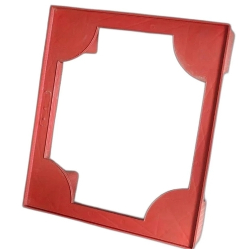 Red Square Fridge Stand - Plastic 30x30 Inch, Vibrant Red Finish, Durable, Anti-Slip, Rust Resistant