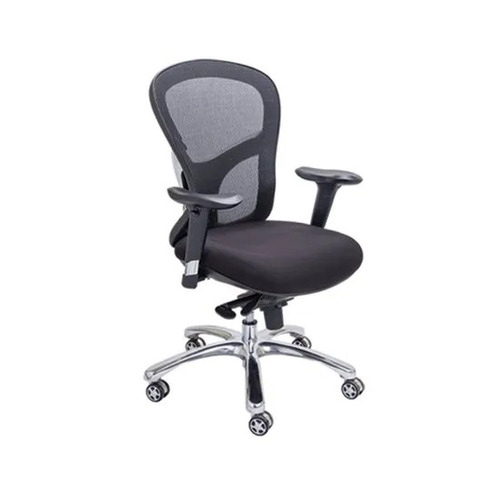 ABP-588 Mesh Office Chair - Stainless Steel Frame, 18 Inch Seating Height, Black | Durable, Easy to Clean, Eco-Friendly, Skin Friendly