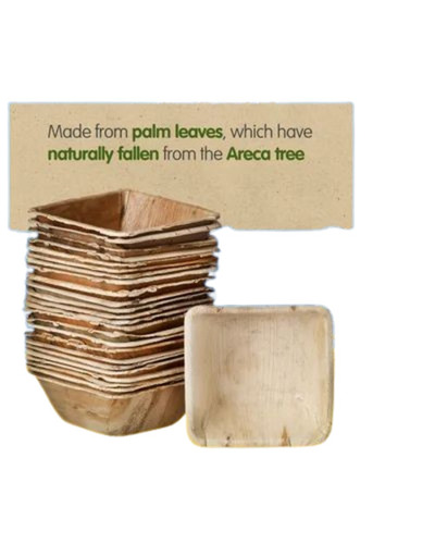 Areca Leaf Square Bowl