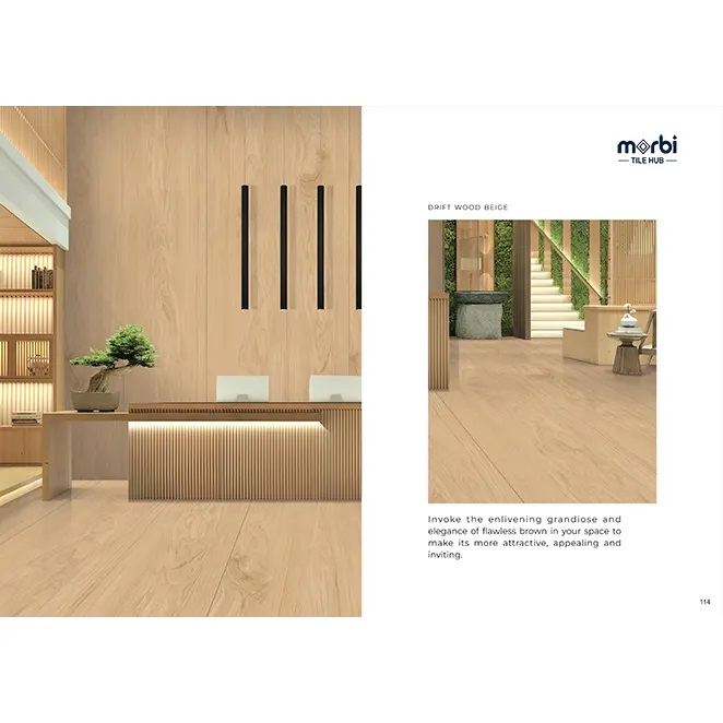 Drift Wood Beige Gloss 1200X3000 Glossy Wooden Colour Body Tile - Grade: Super Flat