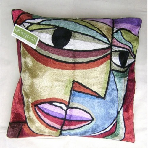 Fancy Kashmiri Velvet Cushion