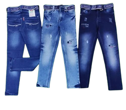 Men Denim Ripped Jeans - Denim, Relaxed Fit, Blue, Full Sleeves, Machine Washable, Breathable, Anti UV, Quick Dry