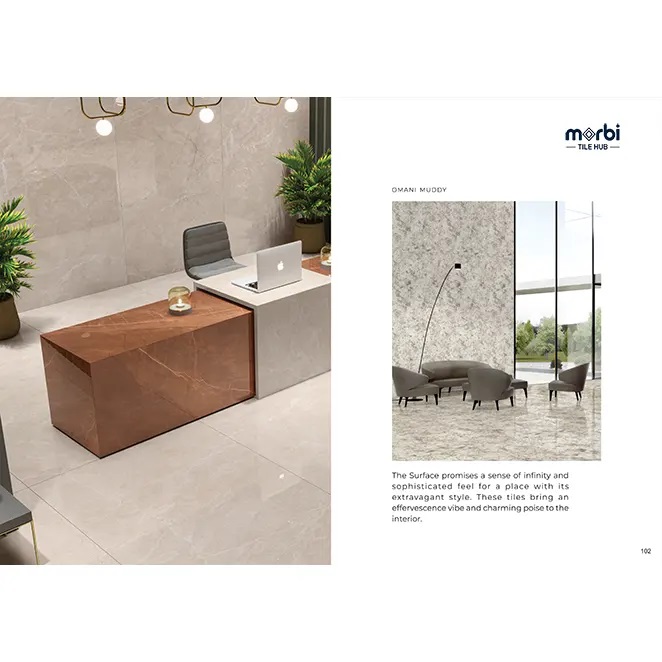 Omani Muddy Gloss 1200X3000Mm Glossy Marble Tile - Color: Whites