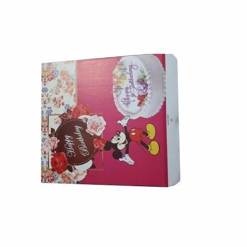 Printed Cake Packaging Box - Color: Multi Color