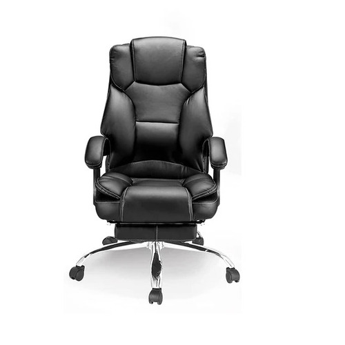Adjustable Arm Leather Office Chair