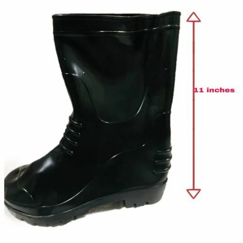 Agarson Bahubali Gumboots - PVC, All Size, Black | Stylist, Comfortable, Unisex, Long Lasting