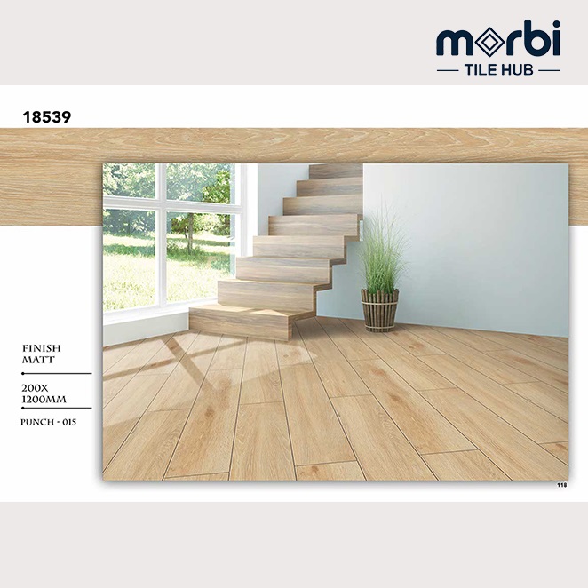 Natural Rustic Wood Look 200X1200 Matt Wooden Plank Tile - Color: Browns / Tans