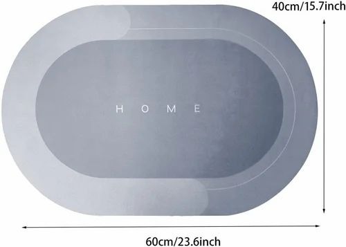 Bathroom Mats Set - Cotton Tufted, Free Size, Gray | Rectangle Shape, Dry Clean Care