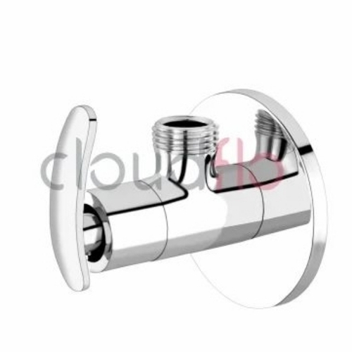 Brass Angle Valve - Brass, All Sizes, Silver Polished | Corrosion Resistant, Leak Proof, Threaded Ends, Temperature Resistant