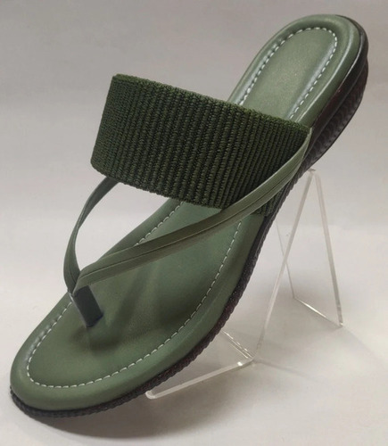 Ladies Pu Slippers - Color: Green