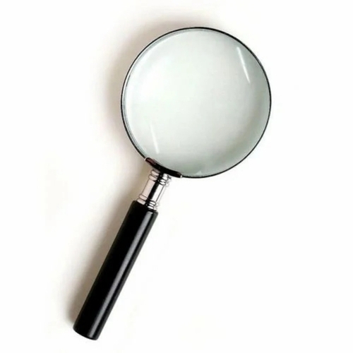 Magnifying Glass - Glass Material, Transparent Color | Lightweight, Durable Handle, Scratch Resistant, Clear Magnification