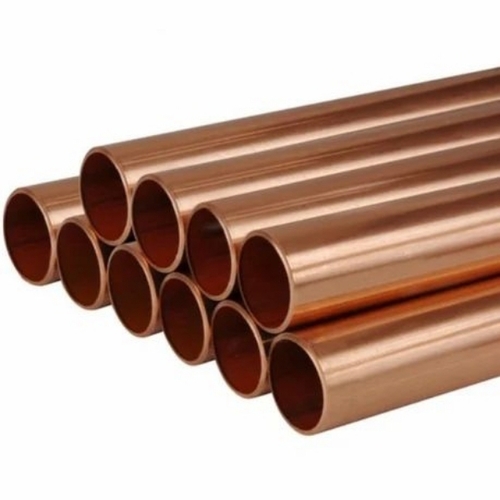 Copper Alloy Pipes - Copper Industrial Standard Size Polished Copper Color | Easy To Install Water Resistant Leak Rust Corrosion Resistant