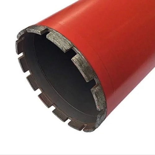 Diamond Core Drill Bit - Cylindrical Painted Red Lightweight Corrosion and Heat Resistant Durable