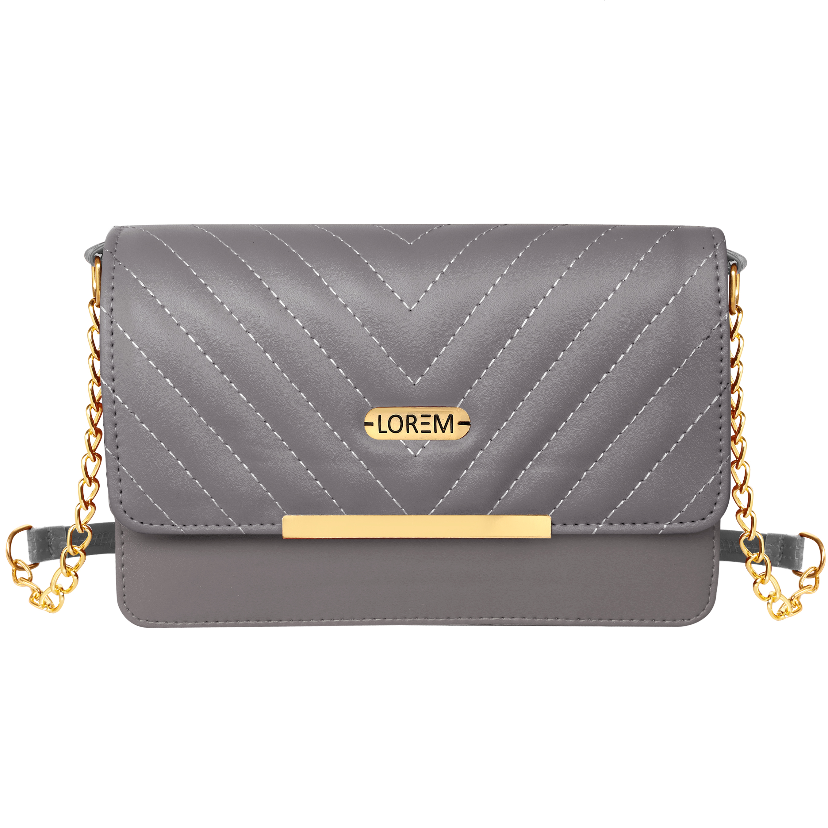 Lorem Grey Designer Faux Leather Handbag For Women And Girls Hb39 - Coating Type: Protective Pu Coating