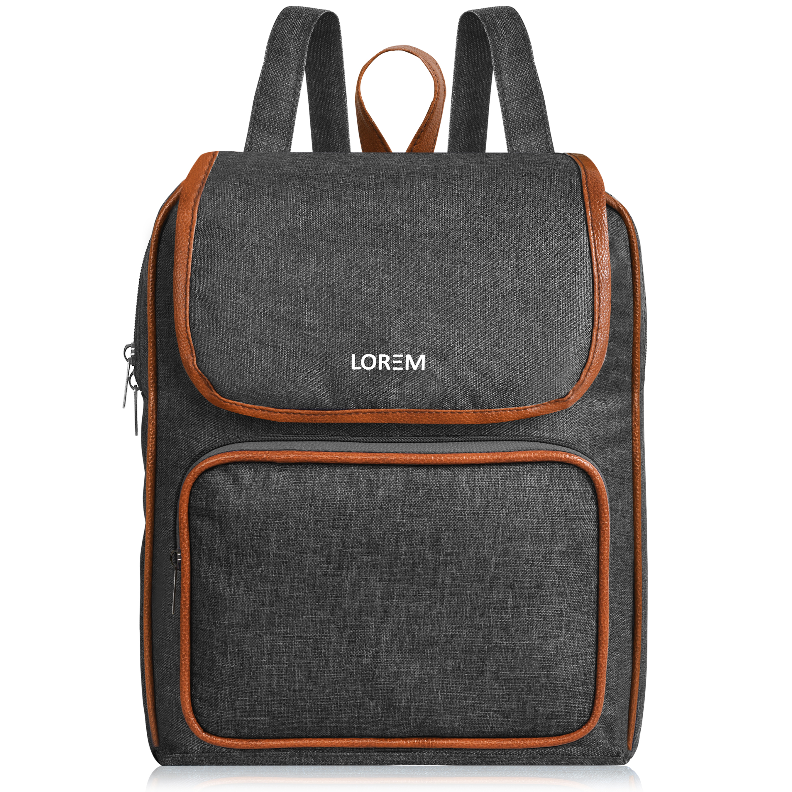 Lorem Linen Pvc Backpack For Women & Girls Bp07 - Coating Type: Water Repellent Coating