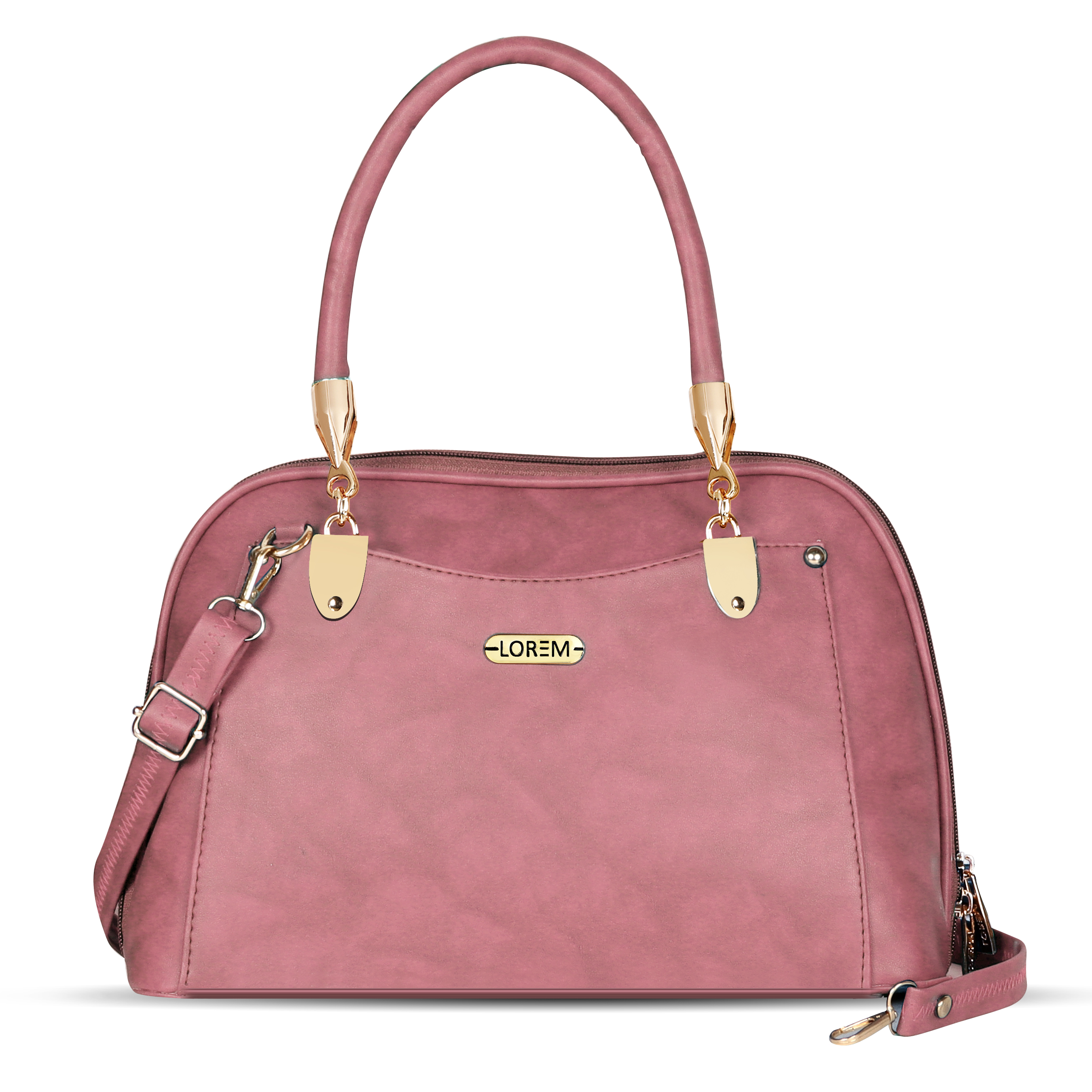 Lorem Pink Gorgeous Faux Leather Handbag For Women And Girls Hb08 - Coating Type: Protective Pu Coating