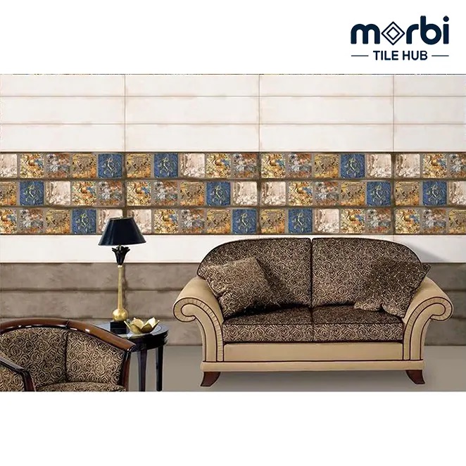 Multicolor Patch 200X1000 Matt Finish Anti Skid Tile