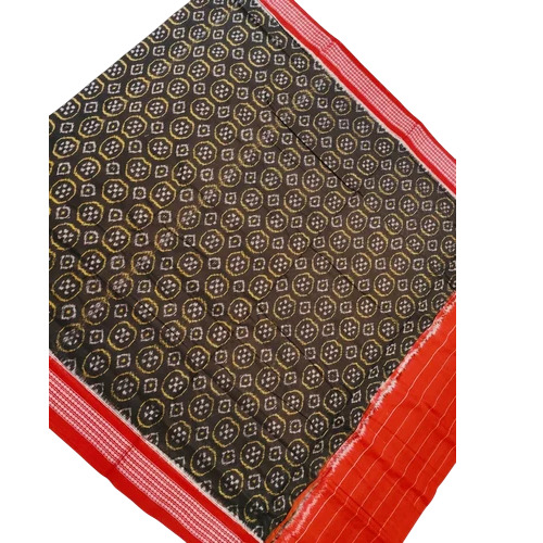 Black Sambalpuri Cotton Saree