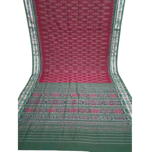 Maroon Deha Bandha Cotton Saree