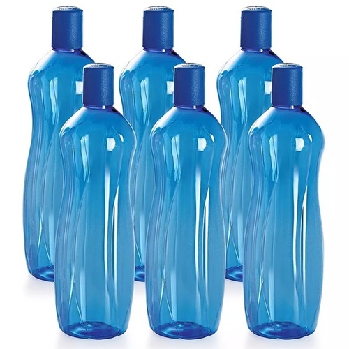 Pet Bottles - Polyethylene Terephthalate 1 Litre, Blue, Rigid | Leak Proof, Crack Resistant, Lightweight
