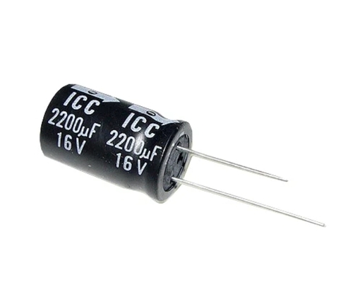 Black Aluminum Electrolytic Capacitor
