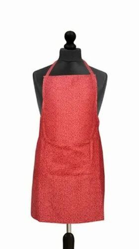 Bright Red Cotton Apron