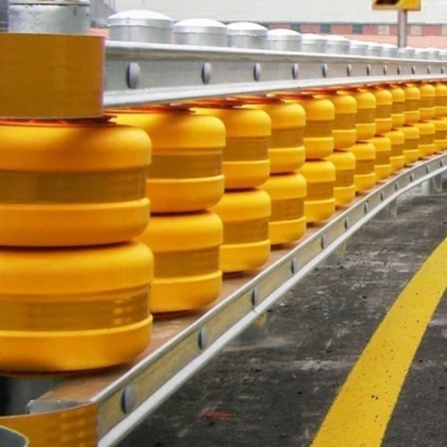 Mild Steel Roller Crash Barrier Single Type