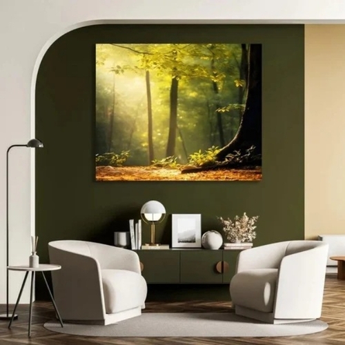 Natural Full Handmade 32x24 Artwork On Canvas - Acrylic On Wooden Framed Canvas, Home Decor
