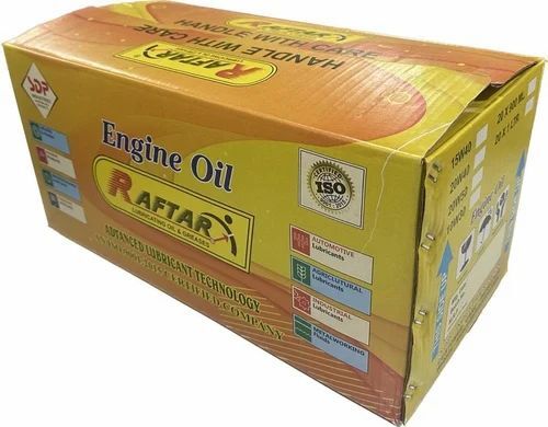 Printed Engine Oil Packaging Box - Paper, 5Kg, Multicolor | Eco Friendly, Moisture Proof, Digital Print, Fine Finish