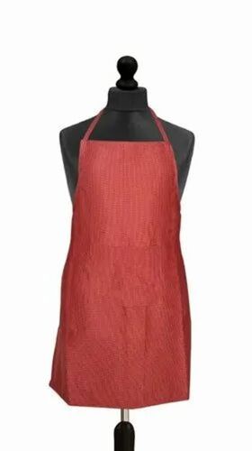 Red Cotton Apron