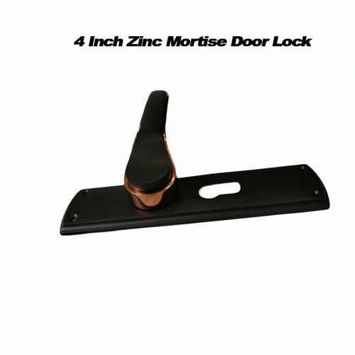 4 Inch Mortice Door Lock - Zinc, 4 Inch, Matte | Easy to Install, Rectangular Door Fitting