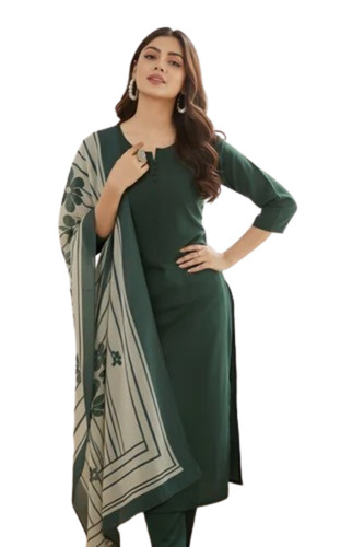 Green Kurta Pant Dupatta Set