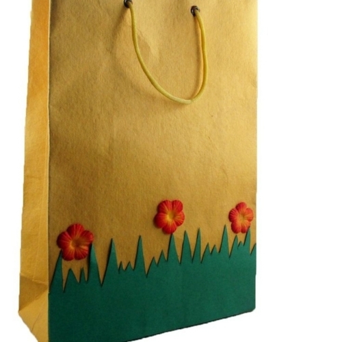 Handmade Paper Bag - Kraft Paper, Brown | Easy Folding, Easy To Carry, Lightweight, Eco Friendly