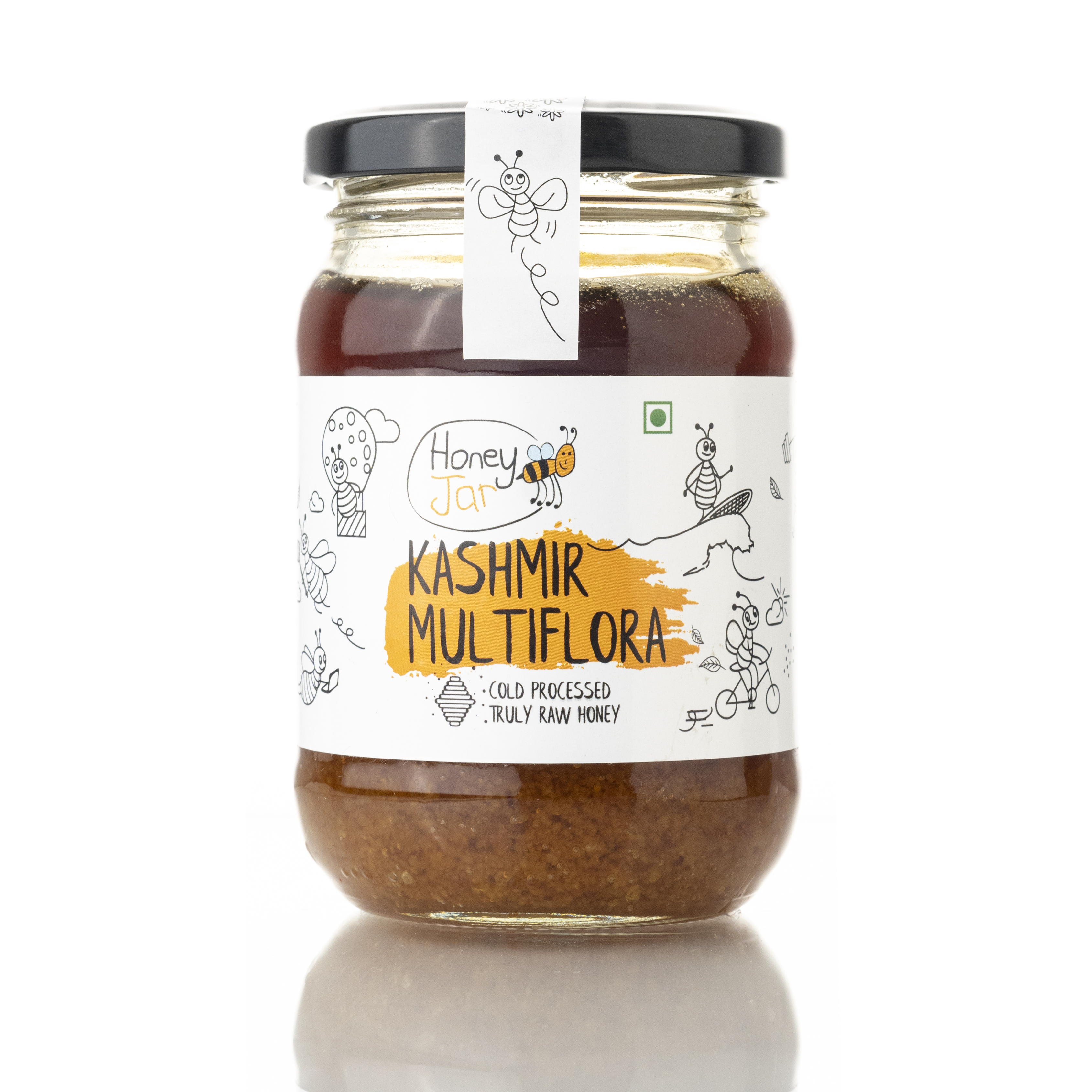 Honey All Day Forest Gold Raw Honey Jar - 100% Wild Forest Unfiltered & NMR Tested