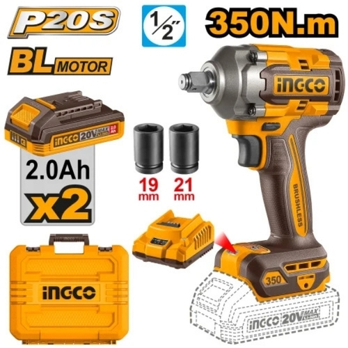 Ingco Cordless impact Wrench 350Nm