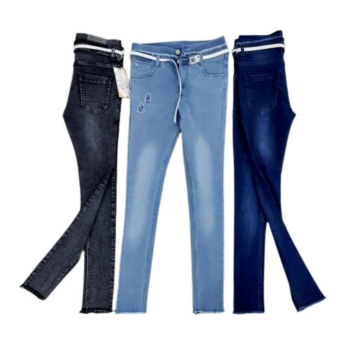 Jeans For Girls - Denim, Various Sizes, Blue, Relaxed Fit | Breathable, Anti UV, Quick Dry, Machine Washable