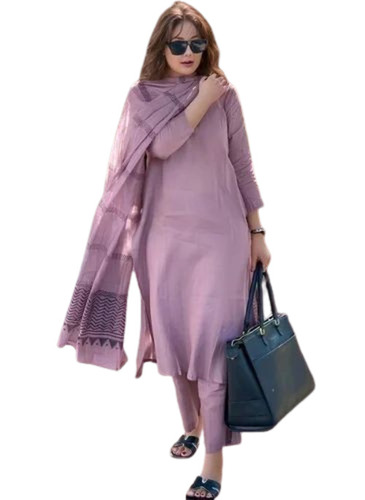 Pink Cotton Kurta Sets