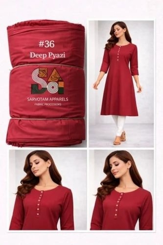 Plain Rayon Dyed Fabric - 42 Inch, 140 GSM, 14 Kg, Pick 52/58 | Anti-Wrinkle, All Colors, Textile Industry