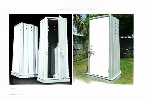 Portable Readymade Toilet - PVC Material, 1 Compartment, Grey | Suitable for Office, Shop, Workshop