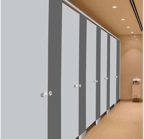 Toilet Cubicle Partition - HPL Compact Board, 4x4x8.6 Feet, 12mm Thickness | Rectangular, Commercial Public Sanitation