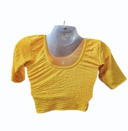 Yellow Color Cotton Ladies Blouse 