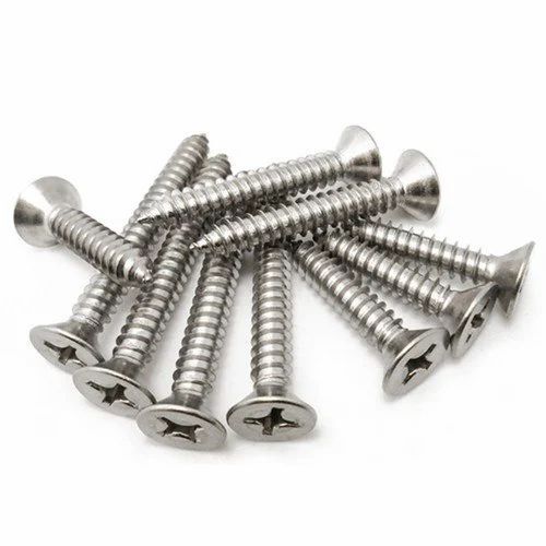 3 Mm Stainless Steel Screw - Standard Size, Silver, Corrosion Protected | Good Quality, Durable, Long Lasting, Box Packaging