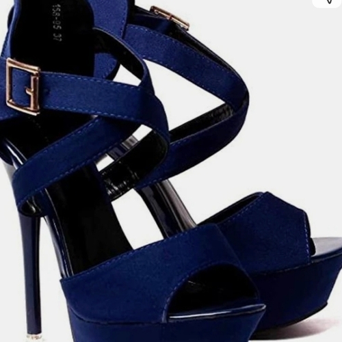 Blue Velvet Sandals - Standard Size, Blue | Stylish, Comfortable, Durable, Flexible