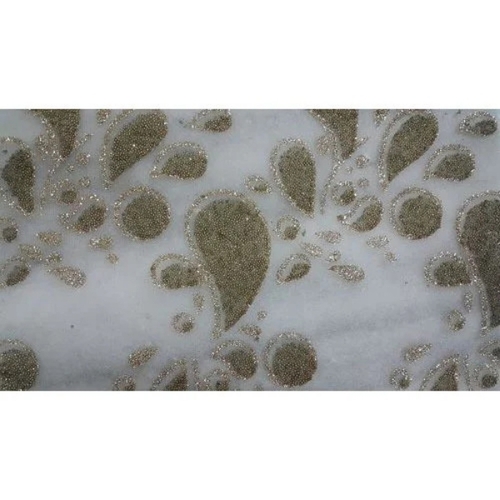 Glitter flocked fabric