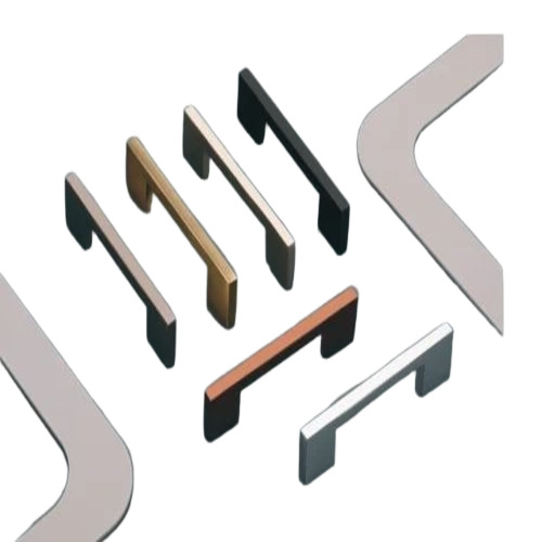 Kitchen Cabinet Door Handle - Stainless Steel 100 mm Silver, Glossy Finish, Screw In Installation, Pull Operation