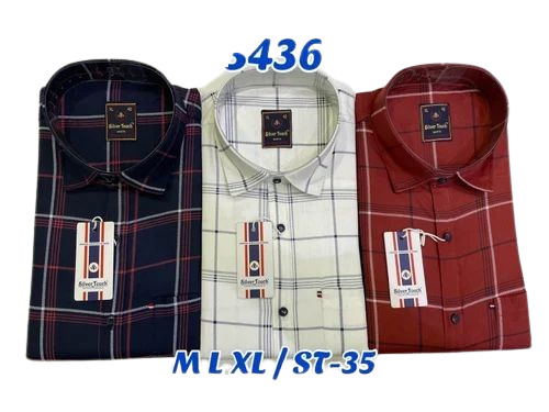 Men Checks Cotton Shirt - Full Sleeves, Multi Color, Regular Fit | Breathable, Anti UV, Quick Dry, Anti Wrinkle