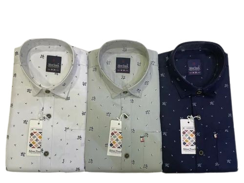 Men Stylish Printed Shirt - Cotton, Full Sleeves, Multi Color, Regular Fit, Machine Washable, Breathable, Anti Wrinkle, Quick Dry