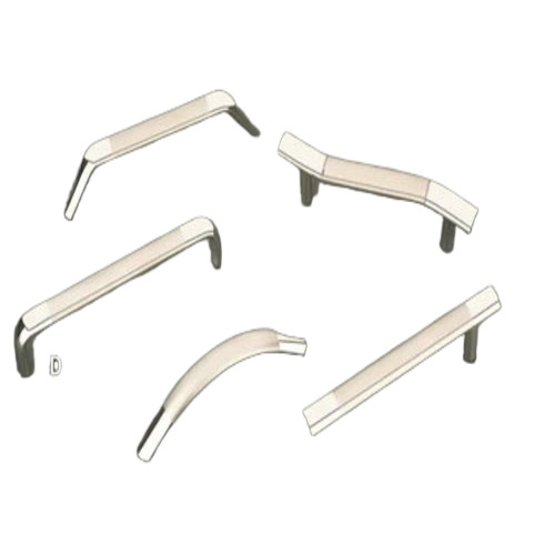 Office Cabinet Door Handle - Stainless Steel 100 mm Silver, Polished Glossy Finish, Screw In Pulling